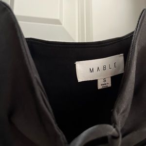 Mable satin black crop top